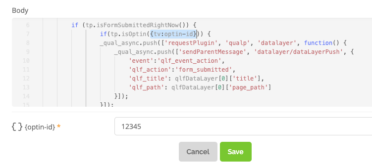 Set expected opt-in ID
